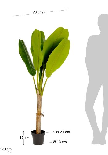 KAVE HOME Banan kunstig plante - grn polyethylen (H:160)