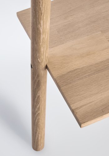 KAVE HOME Keisy gulvspejl, m. bjlestang og hylde - spejlglas og natur tr (45x160)