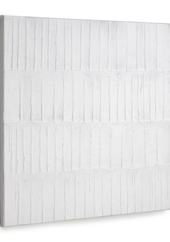 KAVE HOME Basilisa maleri, kvadratisk - gr og hvid akrylmaling p lrred (90x90)