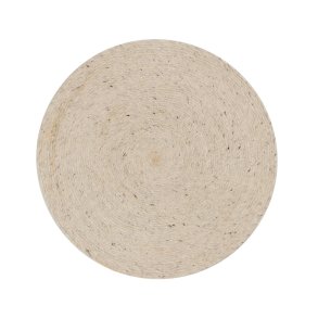 KAVE HOME Takashi gulvtppe, rund - gr uld (150)