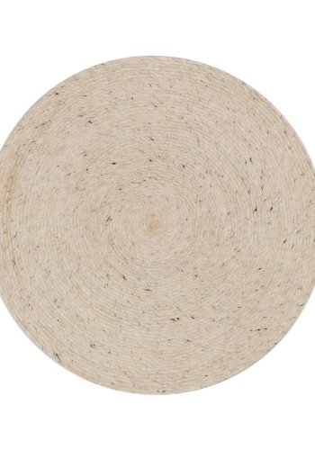 KAVE HOME Takashi gulvtppe, rund - gr uld (150)