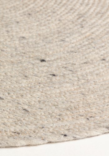 KAVE HOME Takashi gulvtppe, rund - gr uld (200)