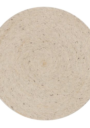 KAVE HOME Takashi gulvtppe, rund - gr uld (200)