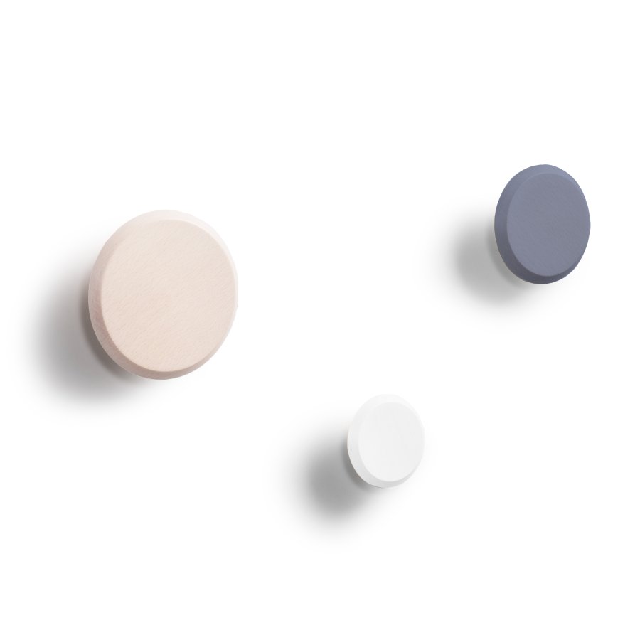 KAVE HOME Nadua knage - natur, bl og hvid bgetr (st med 3)