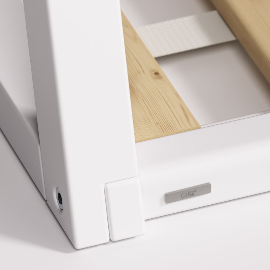 KAVE HOME Maralis tipi brneseng - hvid bgetr (til 70x140 cm madras)