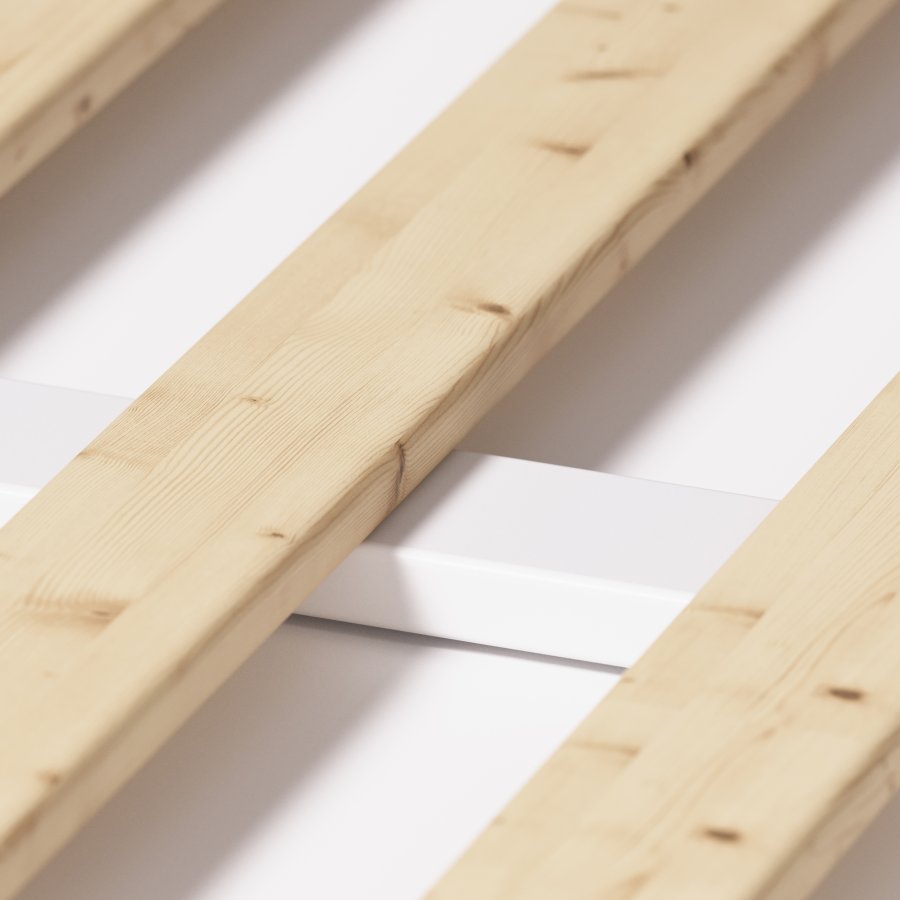 KAVE HOME Maralis tipi brneseng - hvid bgetr (til 90x190 cm madras)