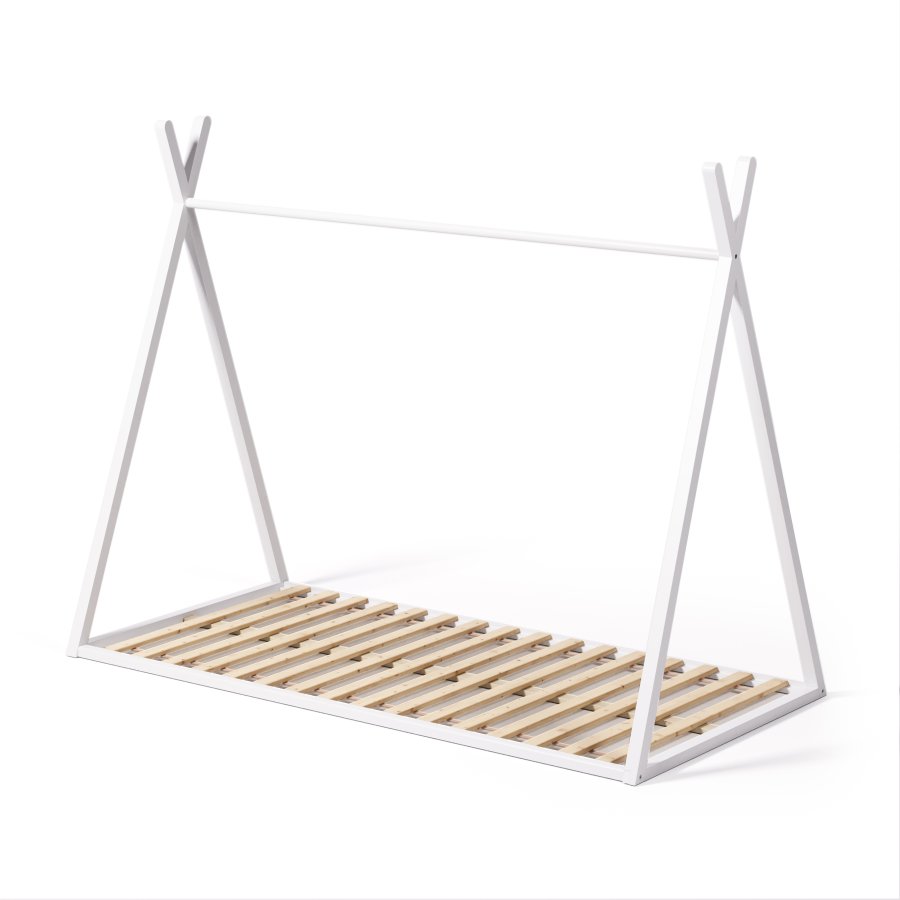 KAVE HOME Maralis tipi brneseng - hvid bgetr (til 90x190 cm madras)