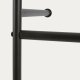 KAVE HOME Galatia melamin og metal bjlestang med sort finish 60 x 162 cm