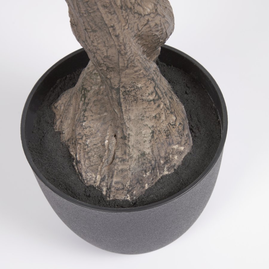 KAVE HOME Kunstigt oliventr, m. sort plantepotte - grn polyethylen og cement (H:140)