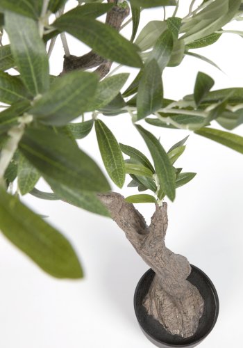 KAVE HOME Kunstigt oliventr, m. sort plantepotte - grn polyethylen og cement (H:140)