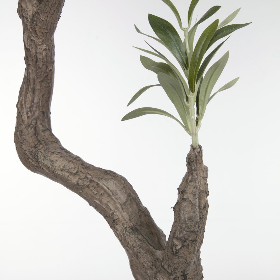 KAVE HOME Kunstigt oliventr, m. sort plantepotte - grn polyethylen og cement (H:140)