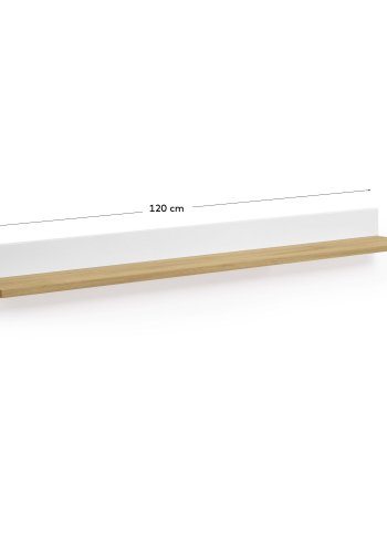 KAVE HOME Abilen vghylde, rektangulr - hvid MDF og natur egetrsfinér (120x15)