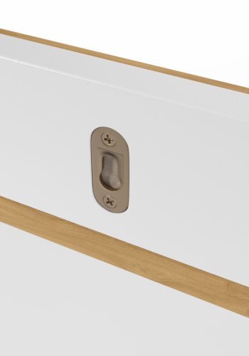 KAVE HOME Abilen vghylde, rektangulr - hvid MDF og natur egetrsfinér (120x15)