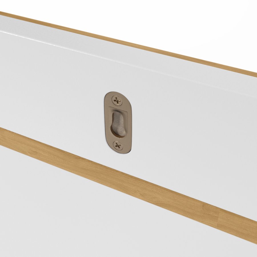 KAVE HOME Abilen vghylde, rektangulr - hvid MDF og natur egetrsfinér (120x15)