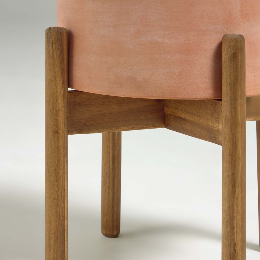 KAVE HOME Dalva urtepotte, rund - terrakotta og natur tr (26)