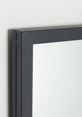 KAVE HOME Ulrica vgspejl, kvadratisk - spejlglas og sort stl (80x80)