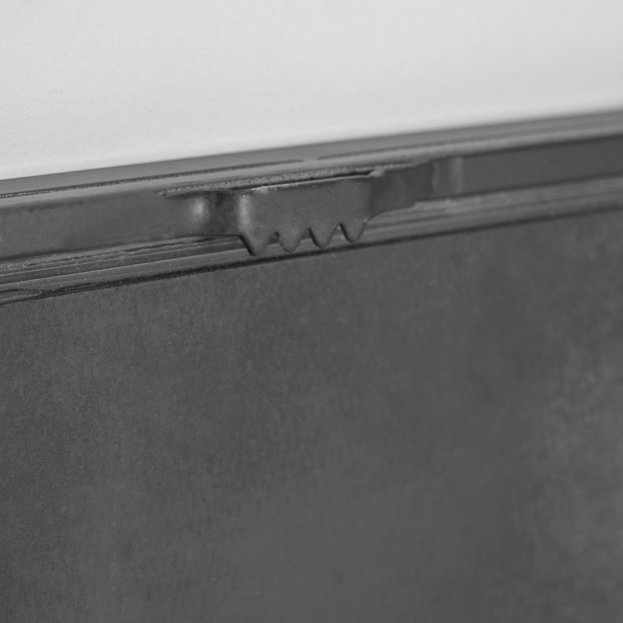 KAVE HOME Ulrica vgspejl, kvadratisk - spejlglas og sort stl (80x80)