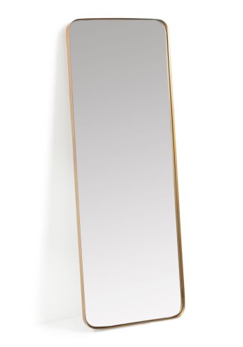 KAVE HOME Marco vgspejl, rektangulr - spejlglas og guld stl (55x150,5)