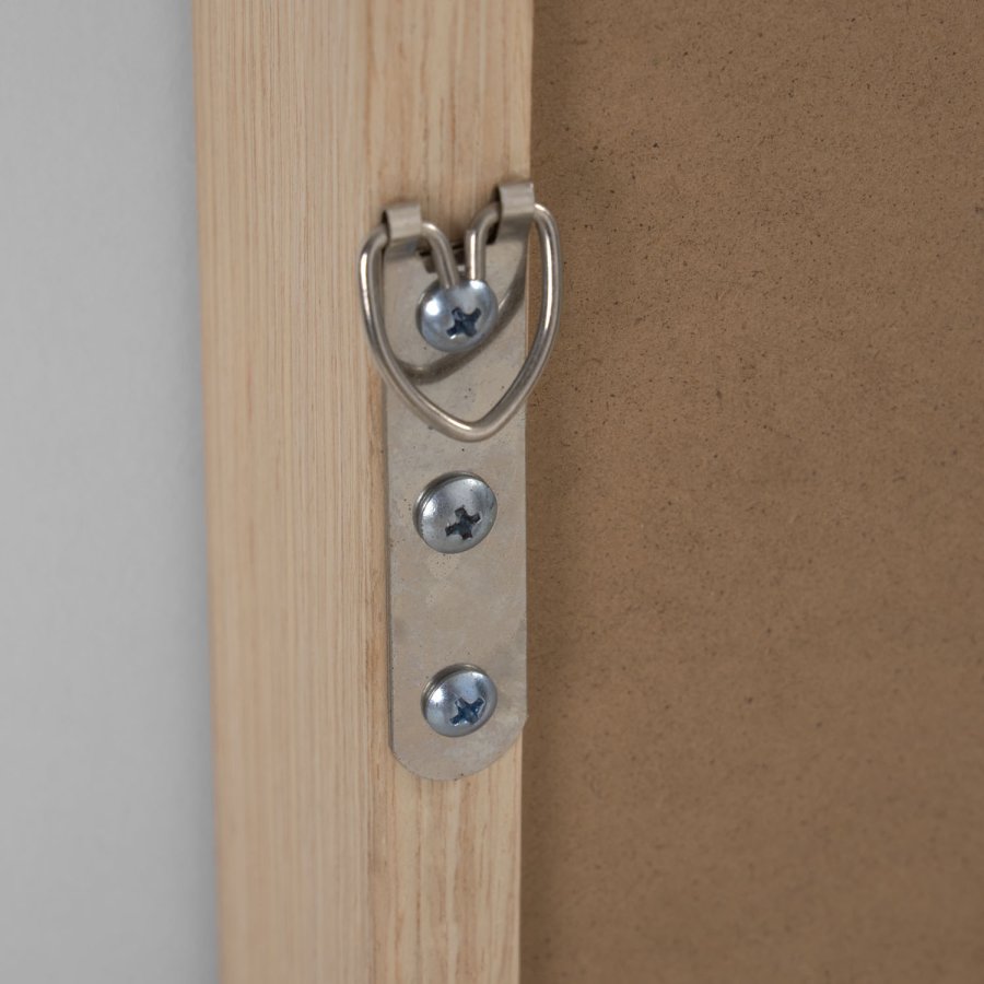 KAVE HOME Nerina spejl, til vg/gulv, m. ramme - natur valnd MDF og spejlglas (52x152)