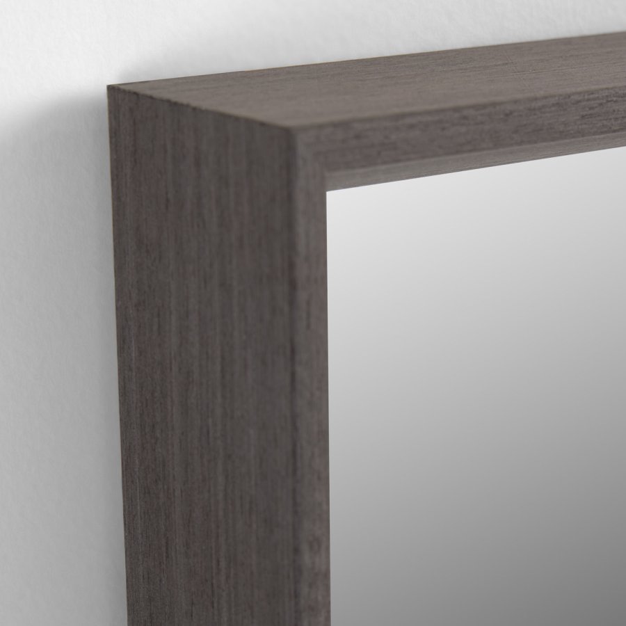 KAVE HOME Nerina vgspejl, rektangulr, m. smal ramme - mrkt egefinér (80x180)