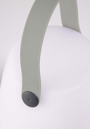 KAVE HOME Dianela bordlampe, ledningsfri - hvidt polyethylen og grt kunstlder