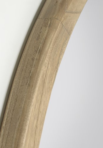 KAVE HOME Alum vgspejl, rund - spejlglas og natur mindi tr (80)