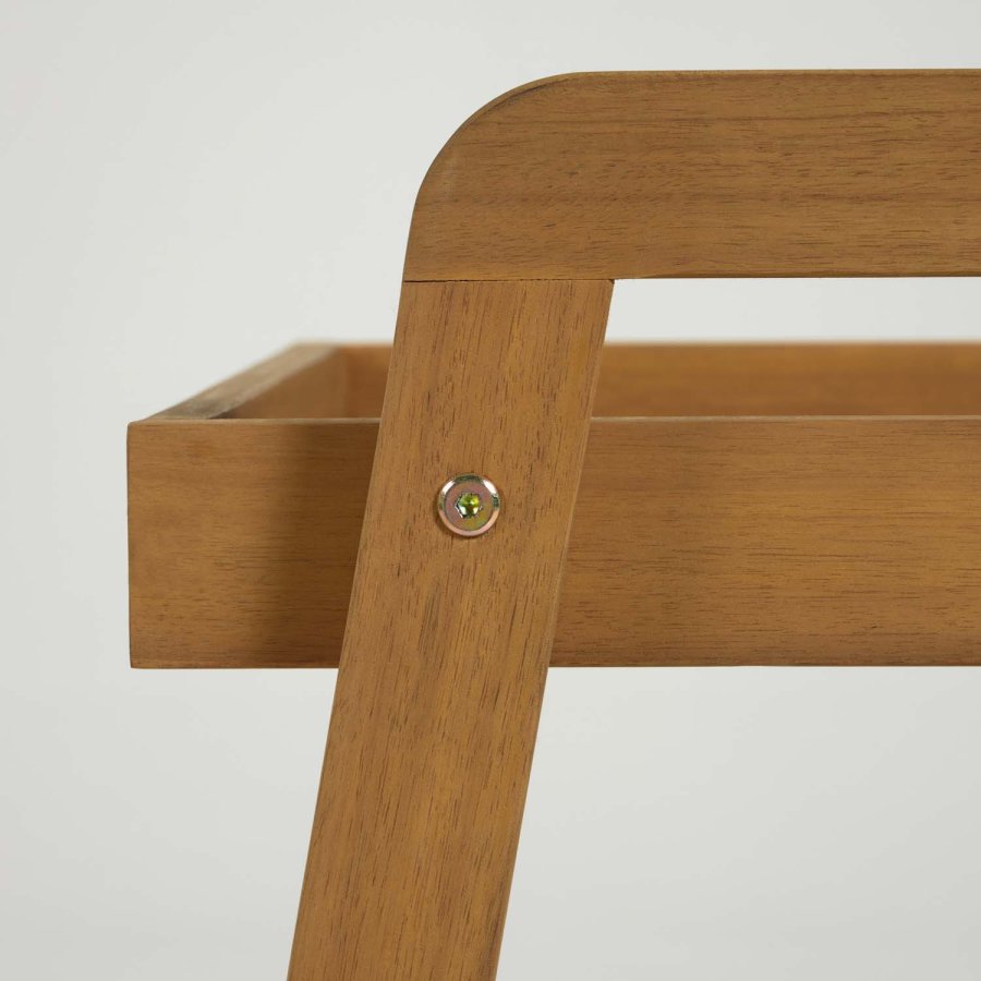 KAVE HOME Felisa rullebord, m. hylde - natur akacietr