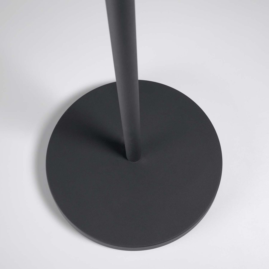 KAVE HOME Dinesh gulvlampe, ledningsfri - sort stl og hvidt polyethylen ( 35)