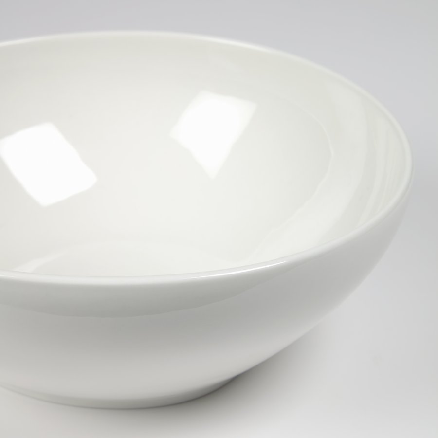 KAVE HOME Pahi stor skl, rund - hvid porceln (24)