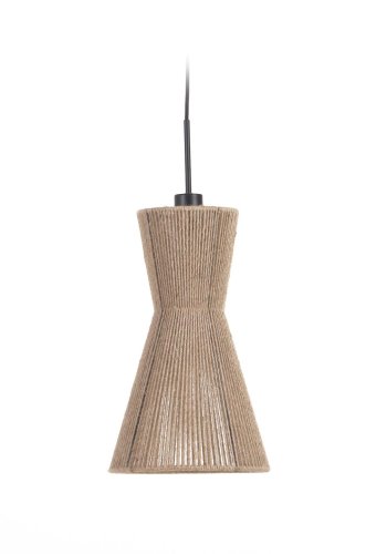 KAVE HOME Crista loftlampe, rund - natur jute og jern (24,5)