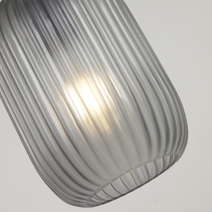 KAVE HOME Hestia loftlampe - gr glas og messing metal