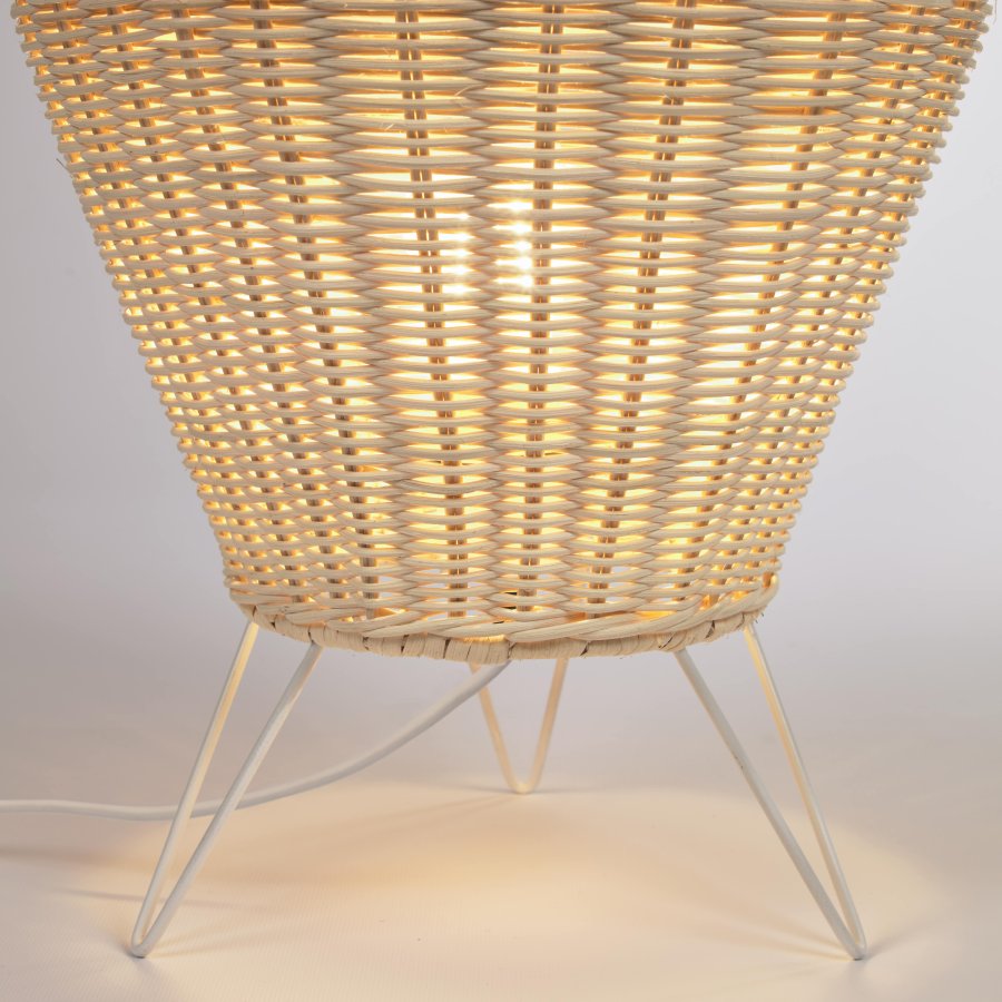 KAVE HOME Kamaria bordlampe - natur rattan og metal