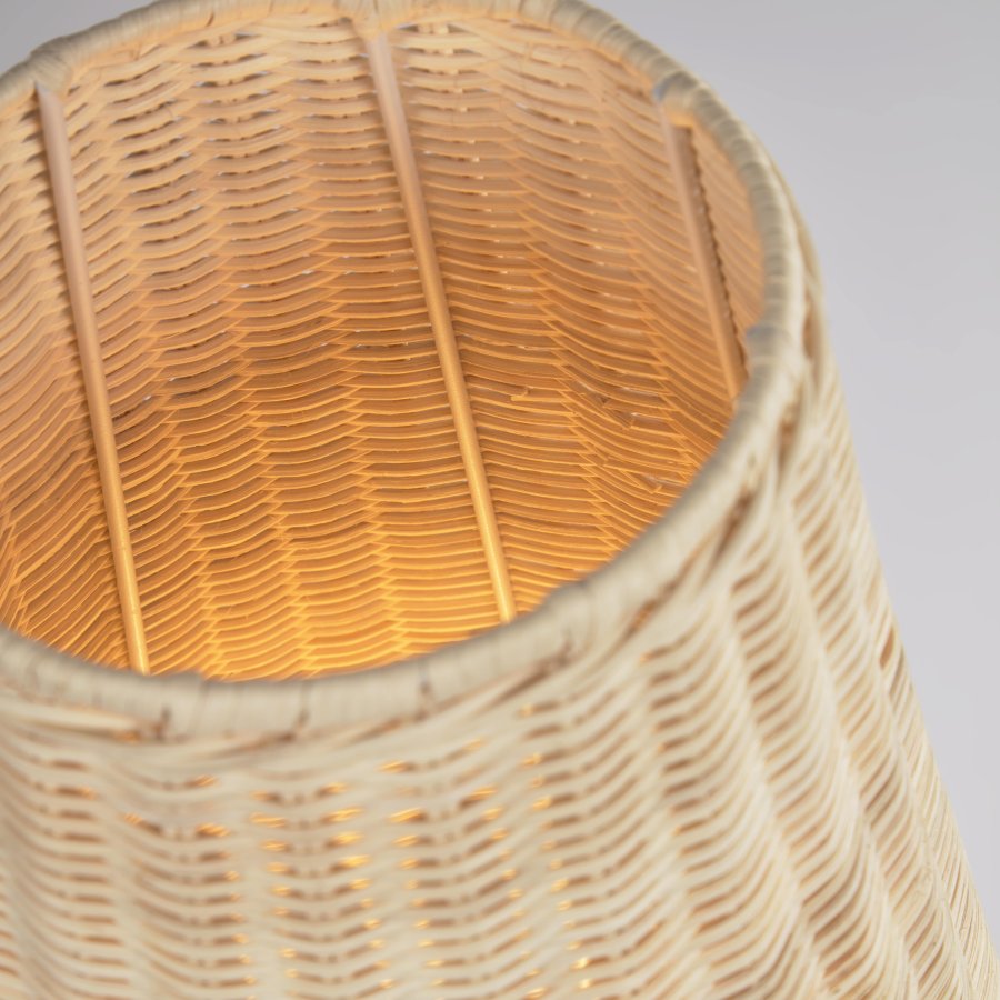 KAVE HOME Kamaria bordlampe - natur rattan og metal