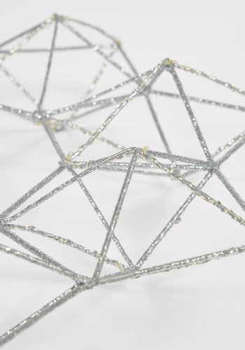 KAVE HOME Mishell krans, m. lys - gr stl (35x35)