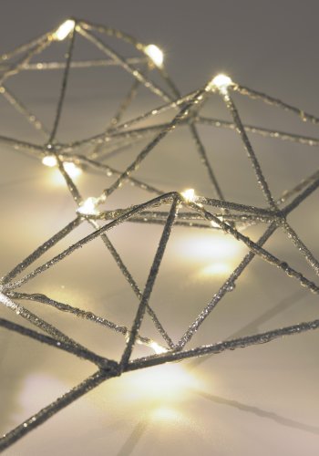 KAVE HOME Mishell krans, m. lys - gr stl (35x35)