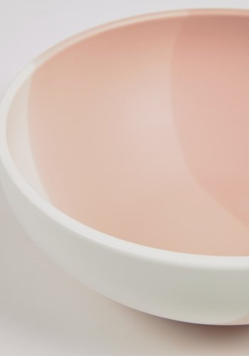 KAVE HOME Sayuri stor skl - lyserd og hvid porceln (24,3)