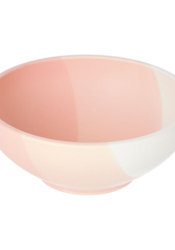 KAVE HOME Sayuri stor skl - lyserd og hvid porceln (24,3)