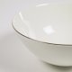 KAVE HOME Taisia stor skl - hvid og guld porceln (24,5)