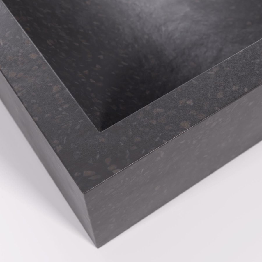 KAVE HOME Sunday hndvask til badevrelset, rektangulr - sort terrazzo (40x45)