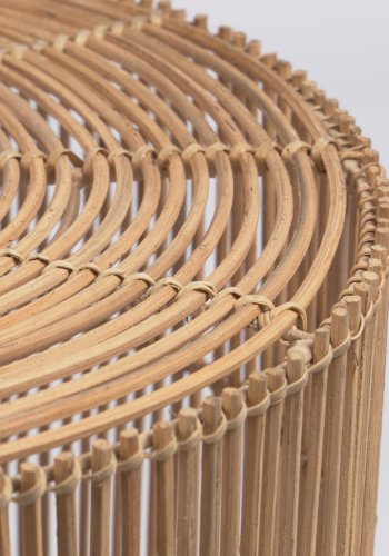 KAVE HOME Elmima sofabord, rund - natur rattan (st af 2) (66) (55)