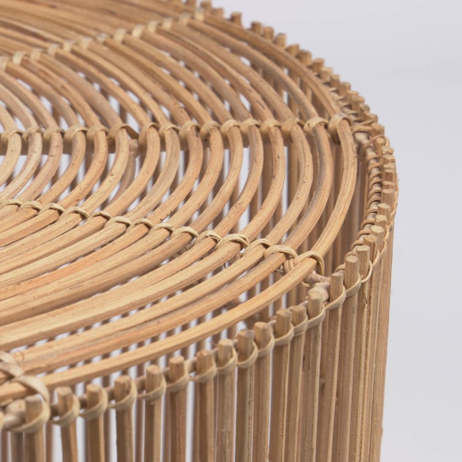 KAVE HOME Elmima sofabord, rund - natur rattan (st af 2) (66) (55)