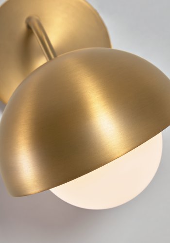 KAVE HOME Lonela vglampe - frostet glas og messing metal