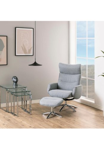 Act Nordic Katrine indskudsborde - klar glas og krom metal (st af 3)