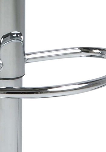 ACT NORDIC Plump barstol, m. rygln og fodsttte - taupe PU og krom metal