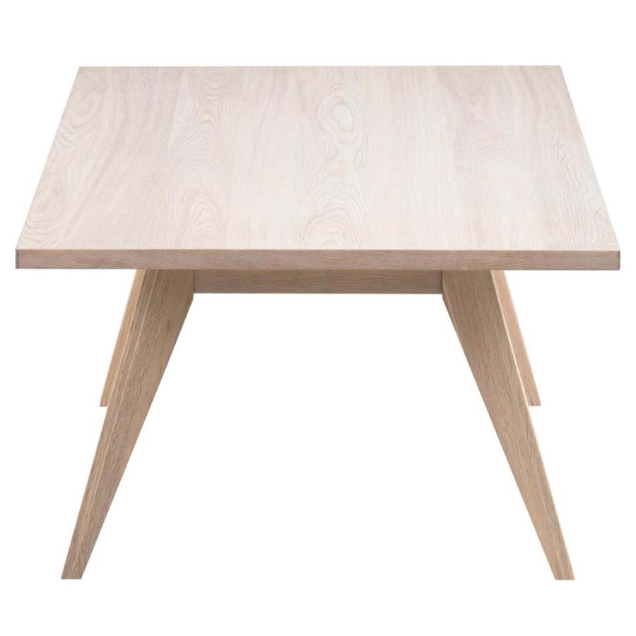 ACT NORDIC A-Line sofabord, rektangulr - hvidpigmenteret egefinér og eg (130x70)