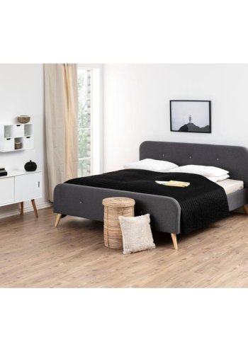 ACT NORDIC Mitra sengebord, m. 1 skuffe - hvid tr og natur egetr (40x30)