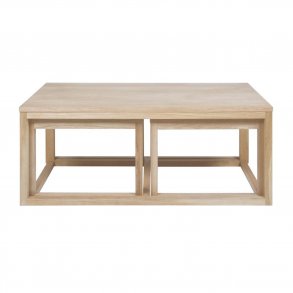 ACT NORDIC Cornus sofabordsst - hvidpigmenteret egefinér og hvidpigmenteret eg (st af 3)