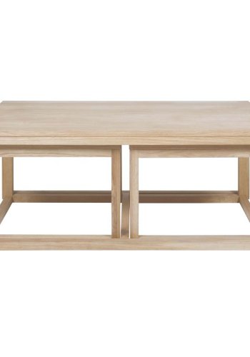 ACT NORDIC Cornus sofabordsst - hvidpigmenteret egefinér og hvidpigmenteret eg (st af 3)