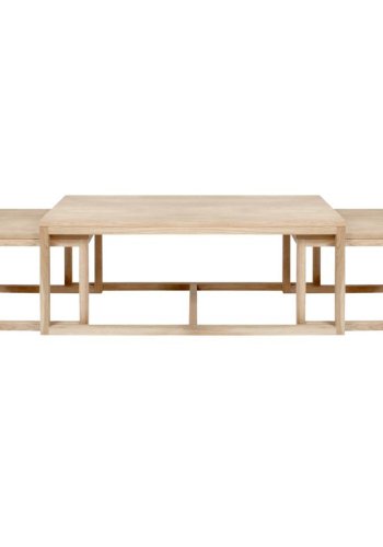 ACT NORDIC Cornus sofabordsst - hvidpigmenteret egefinér og hvidpigmenteret eg (st af 3)