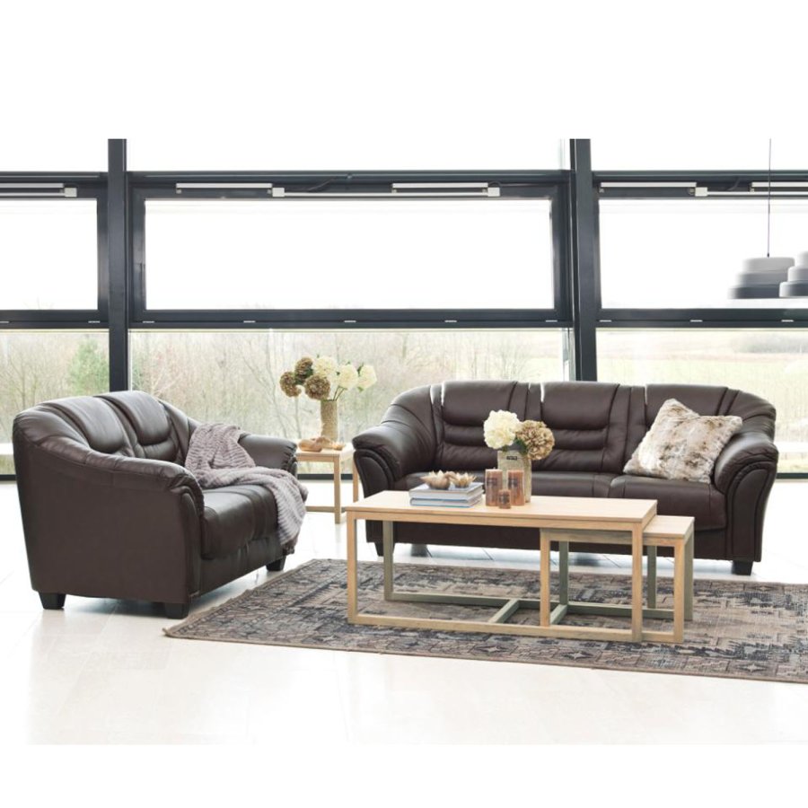 ACT NORDIC Cornus sofabordsst - hvidpigmenteret egefinér og hvidpigmenteret eg (st af 3)